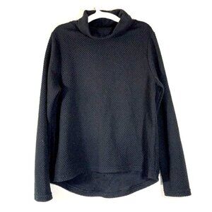 Souluxe Black Long Sleeve Textured Fabric Roll Neck Sweater, Sz Medium